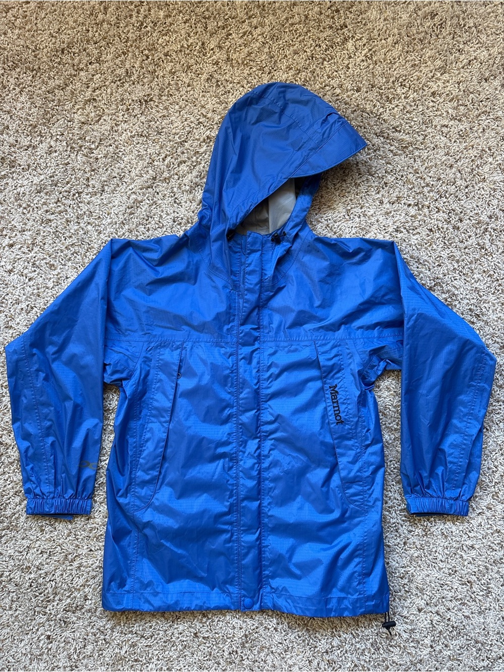Marmot Rain Jacket Kids Sz L Blue